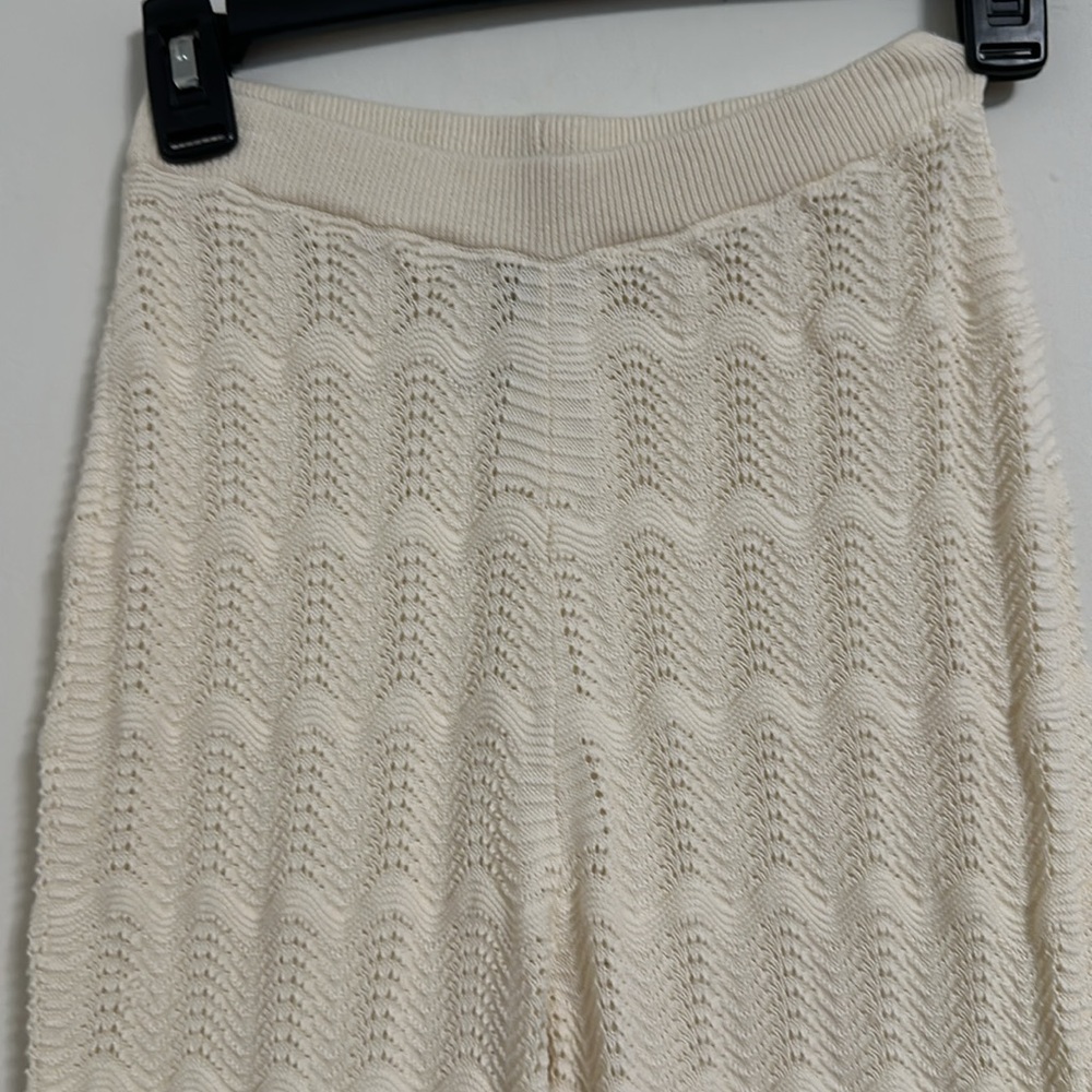 13 Another Girl Eco Pointelle Scalloped Flare Trousers size 2 - Picture 6 of 7